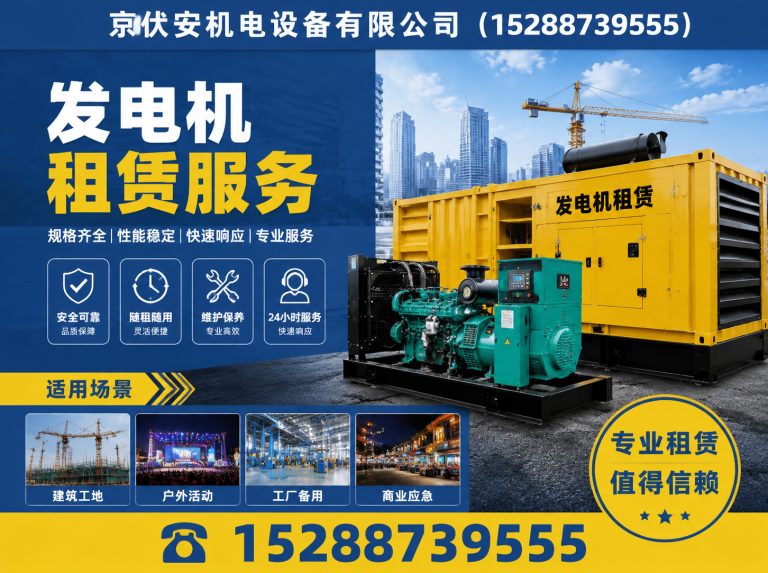 怒江应急发电机出租展示图